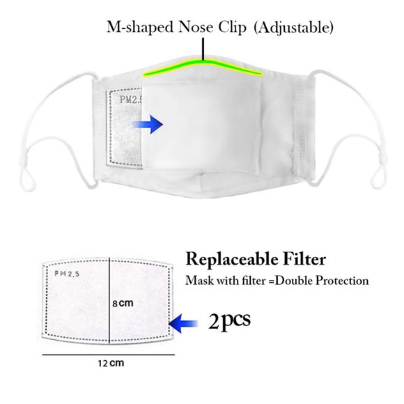 Washable Face Mask #10 - 2 Filters - Picture 4 of 5